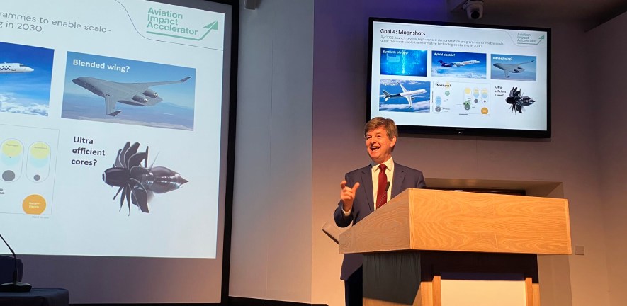 Professor Rob Miller speaking at Royal Aeronautical Society event at London Climate Action Week 2025