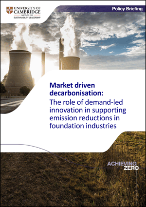 Market driven decarbonisation - policy briefing