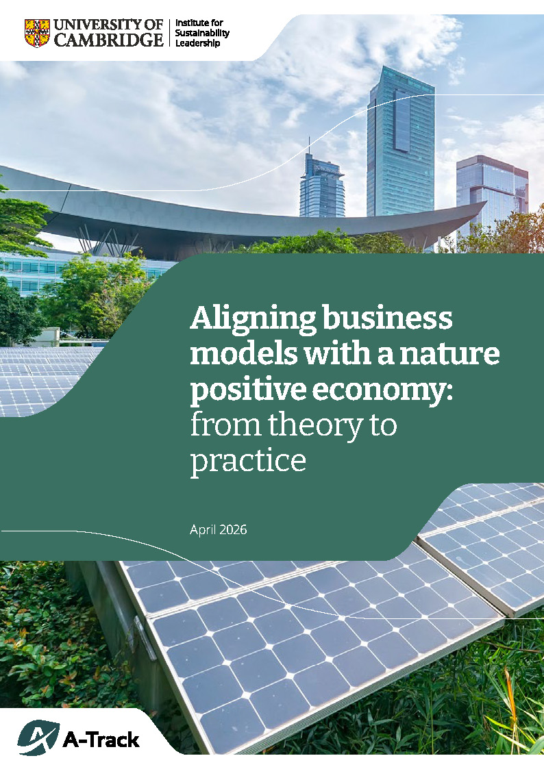 Cover of A-Track report Aligning business models with a nature positive economy