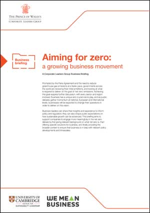 Aiming for zero a growing business movement
