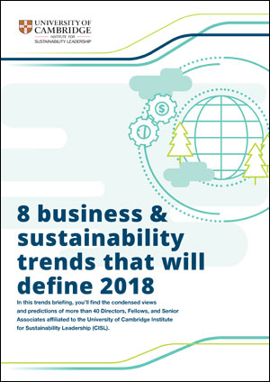 Business and sustainability trends 2018