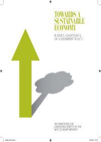 Towards a Sustainable Economy – Business leadership & UK Government Policy. An opinion piece by Jonathon Porritt for the Next Economy.