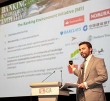 Andrew Voysey of CISL speaks at the BEI Plenary Session, Asia Trade Finance Week, Singapore