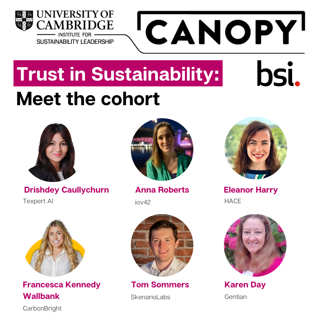 Trust in Sustainability meet the cohort Trust in Sustainability meet the cohort