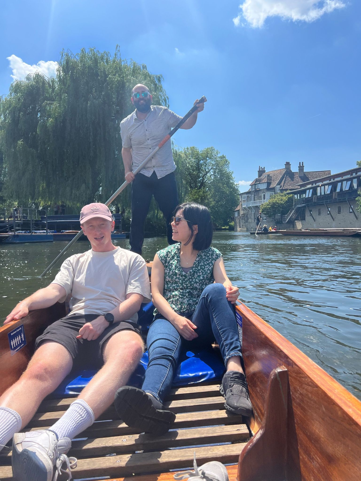 IDBE students punting IDBE students punting