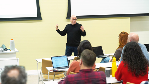 Barry Waddilove lecturing