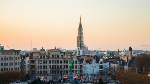 Brussels sunset