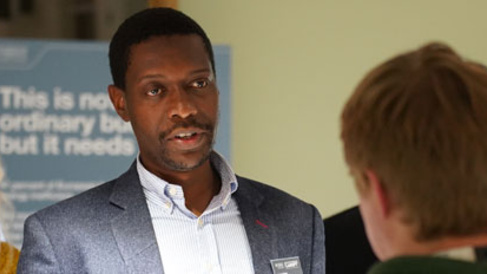 CISL Fellow Garbiel Okello talking with Network members