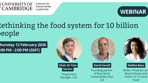 Rethinking the food system for 10 billion people webinar