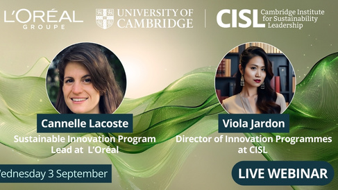 L'Oreal Sustainable Innovation Accelerator Webinar 