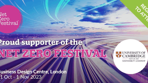 Net Zero Festival, Business Design Centre, London. 31 Oct-1 Nov 2023. CISL is a supporter of the Net Zero Festival.