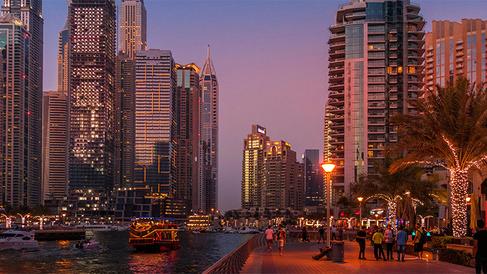 Dubai at sunset
