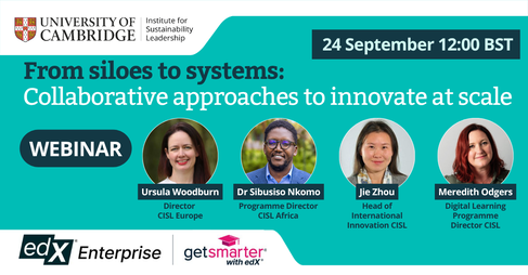 Portrait of panellists speaking at the From siloes to systems: Collaborative approaches to innovate at scale weinar