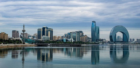 Waterfront in Baku, Azerbaijan