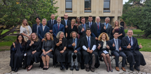 Group of Sustainable Built Environment Students in their formal robes