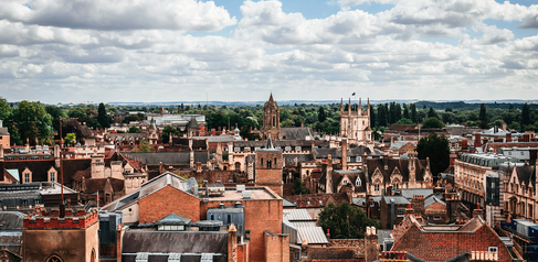 Cambridge City aerial view