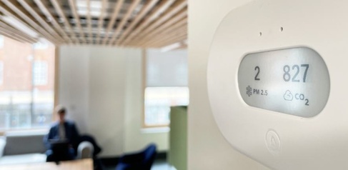 Air quality monitor at Entopia Building, part of Incube system