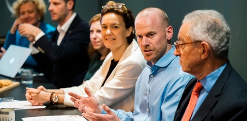 James Cole (second from right) speaks at a London Climate Action Week event