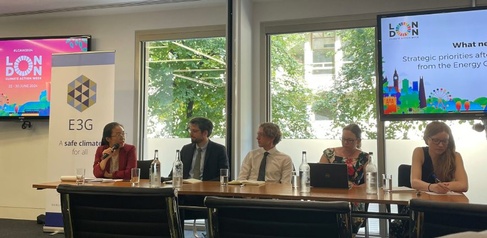 CISL's Beverley Cornaby (second from right) participating in E3G panel at London Climate Action Week