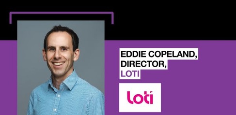 Eddie is next to the LOTI logo on a Canopy design announcing new members. 