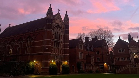 Sunset at the University of Cambridge