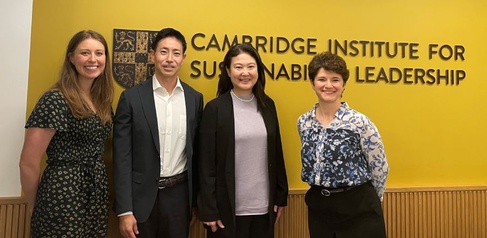Investment Leaders Group and Centre for Sustainable Finance staff meet MUFG Asset Management representatives at the Entopia Building, Cambridge