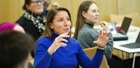 Student responding to a question