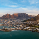 Cape Town and Table Mountain from the air