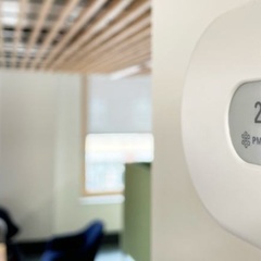 Air quality monitor at Entopia Building, part of Incube system