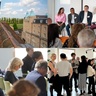 The Entopia Building photographed from the roof top terrace, a pannel of experts talking at CISL, a crowd within Entopia, a coffee break and networking event at CISL's entopia