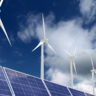 Windfarm and solar panels