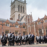 Students waiting outside to attend their matriculation ceremony