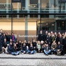 New occupants gathered outside #SustainableHub in Brussels