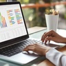Woman analysing financial reports
