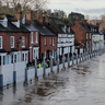 flood defences protecting a row of house