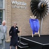 His Majesty The King arrives at the Whittle Laboratory