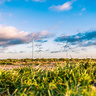 Windmill blue sky