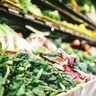 Baskets of food in the supermarket