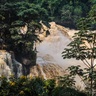 Waterfall and rainforest in Democratic Republic of Congo