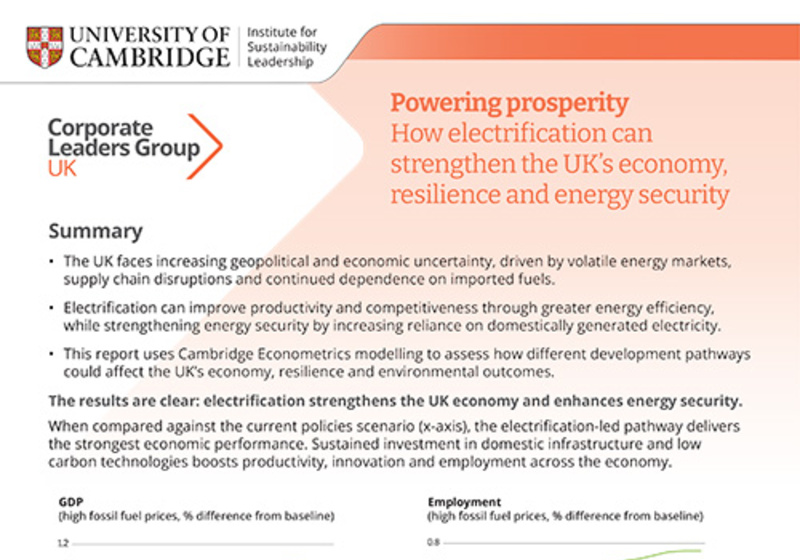 Powering prosperity How electrification can strengthen the UK’s economy, resilience and energy security