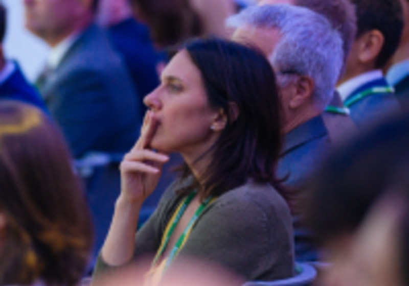 CISL event audience members woman listening