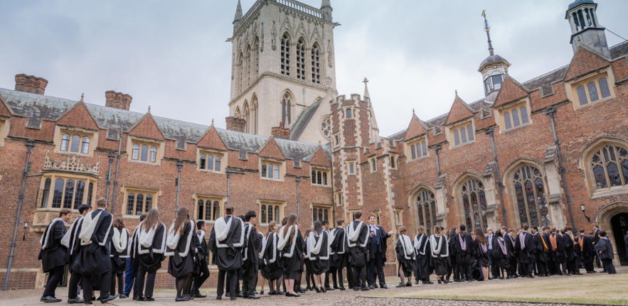 Students waiting outside to attend their matriculation ceremony