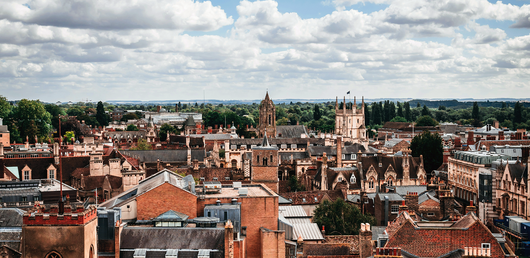 Cambridge City aerial view