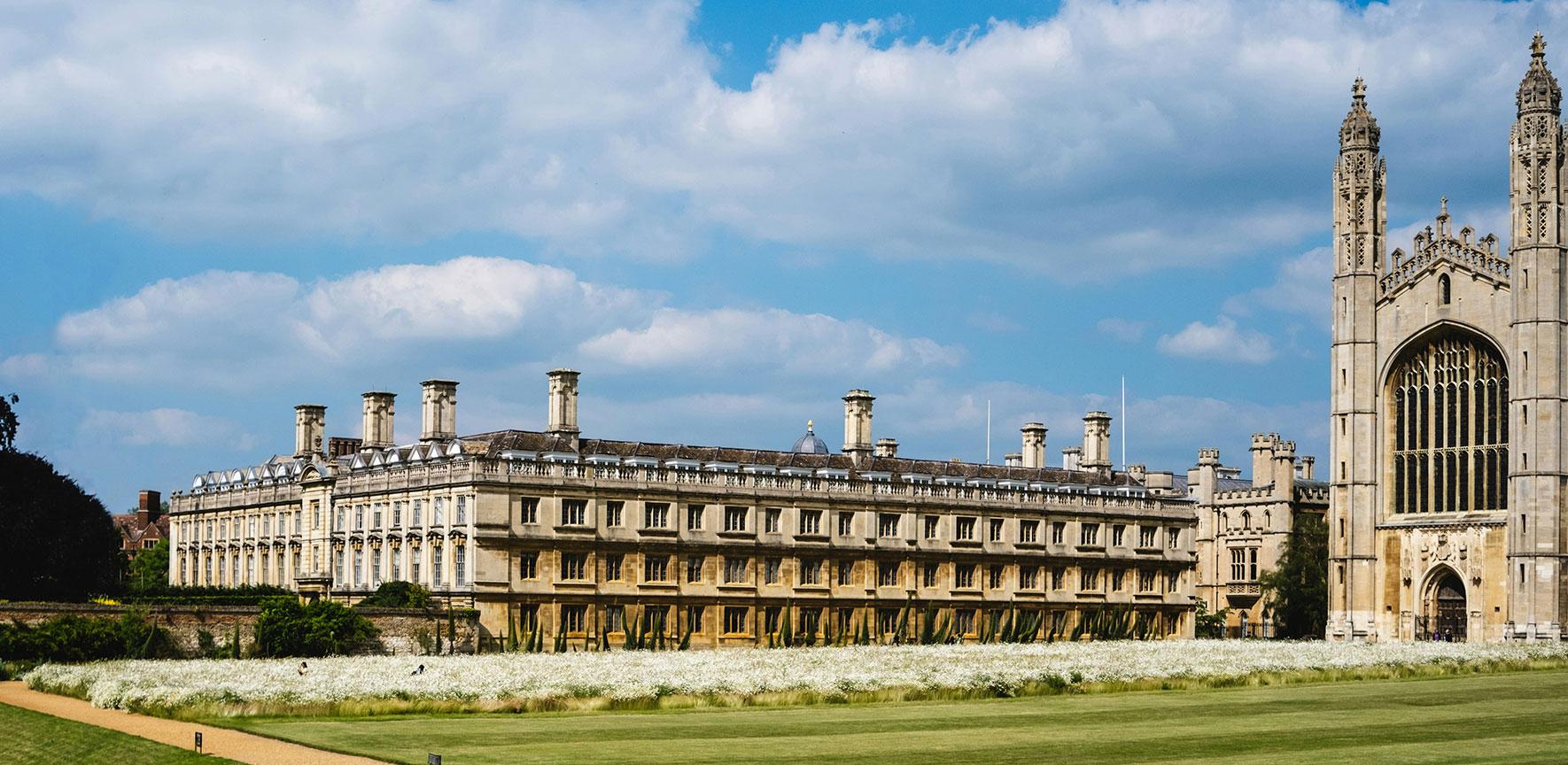 Kings college chapel meadow, in the sunshine