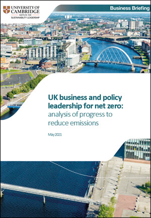 UK business and policy leadership for net zero