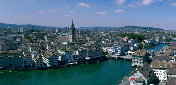 View of Zurich city