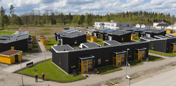 Sweden’s first net zero energy neighbourhood and Skanska’s first ever net zero energy and Deep Green residential project.